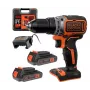 Berbequim aparafusador sem escovas a bateria BLACK+DECKER 18V 52Nm 2x2,0Ah BL186KB