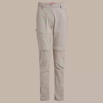Calças de caminhada de mulher Craghoppers NosiLife Pro Convertible Trouser III - Soft Mushroom