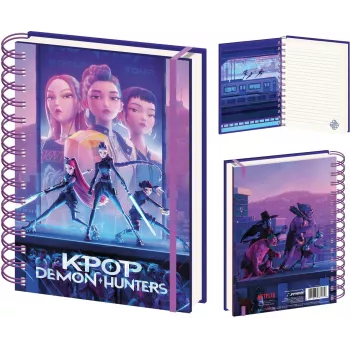 KIDS Notes Spiral A5 K-pop Demon Hunters Huntrix 80 folhas