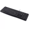 Logitech teclado K120 RU - com fio USB tamanho completo layout russo, resistente a salpicos, preto