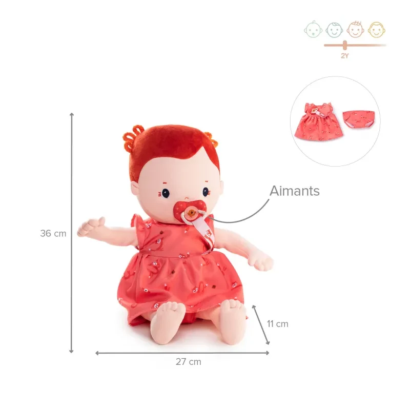Lilliputiens Boneca bebé Rose 36 cm