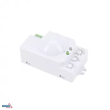 Detetor de movimento por micro-ondas BEMKO 1200W 360° IP20 retangular branco