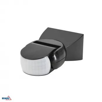 Sensor de movimento PIR BEMKO 1200W 180° IP65 preto