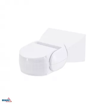 Detetor de movimento PIR BEMKO 1200W 180° IP65 branco