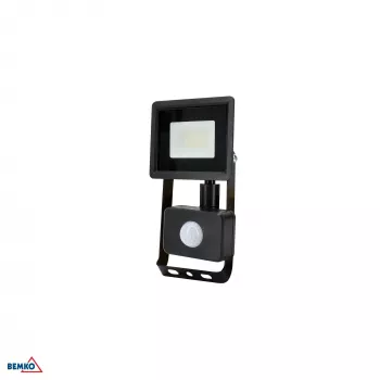 Projetor LED KAFLER KASTEL 10W 4000K 800lm IP65 preto com sensor PIR