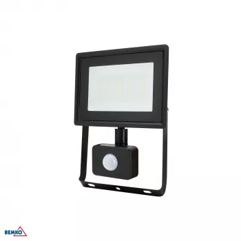 Projetor LED KAFLER KASTEL 30W 4000K 2520lm IP65 preto com sensor PIR