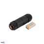 BEMKO Conector de cabo IP68 de 3 polos, ligação rápida, preto