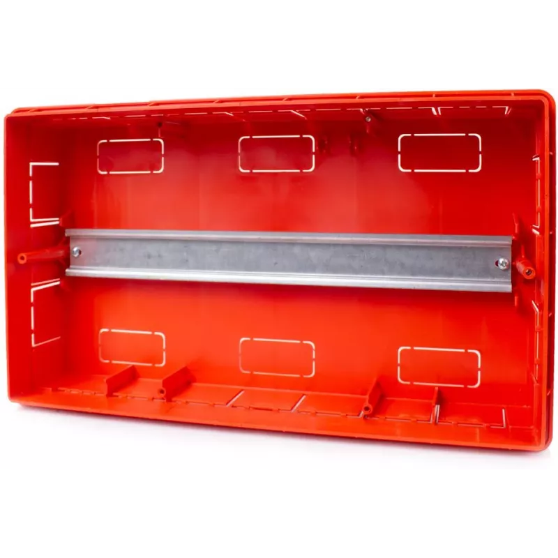 Quadro de distribuição encastrado ADELID RM-PT-18P 18 módulos 2x9 porta de vidro fumado transparente