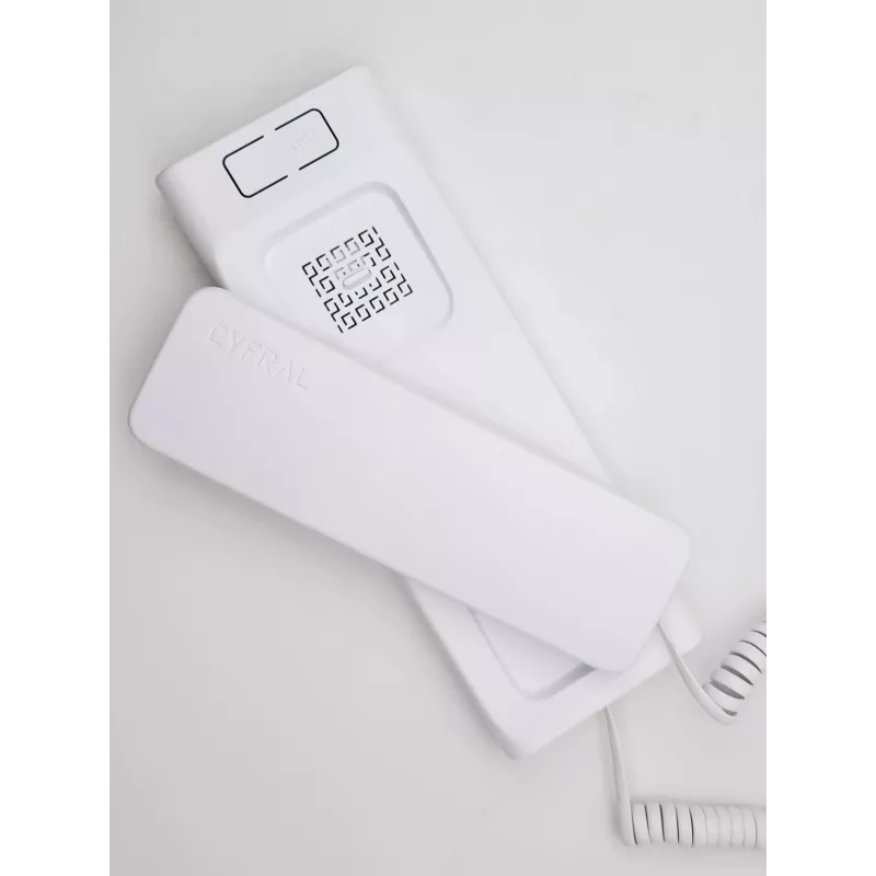 Cyfral Baltic D branco telefone de intercomunicador áudio digital de 2 fios