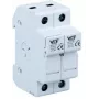 VCX CF PV32 2P base de fusível 2 polos 32A 1000V DC para fusível 10x38mm, montagem em calha DIN, ligação por parafuso, fotovoltaica
