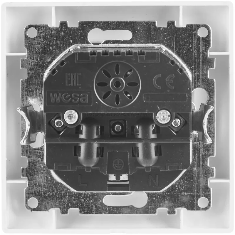 VCX WESA LC 13A tomada individual com carregador USB branco