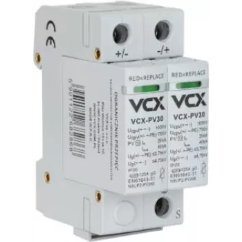 VCX DC C2P 1000V PV30 dispositivo de proteção contra sobretensões tipo 2 2P 1000V DC para instalações fotovoltaicas