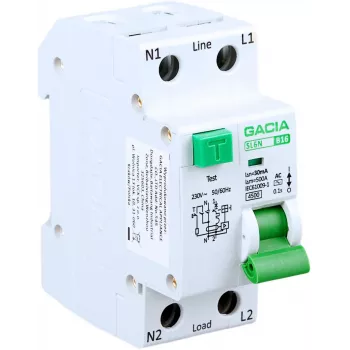 GACIA SL6N RCBO 1P+N B16A 30mA Tipo AC Interruptor diferencial com proteção de sobrecorrente