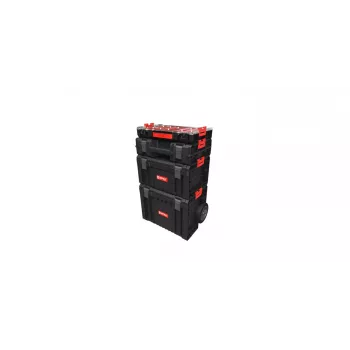QBRICK SYSTEM PRO SET 3 - Sistema de armazenamento de 3 módulos com mala de ferramentas, organizador 100 e caixa 130, IP54, preto