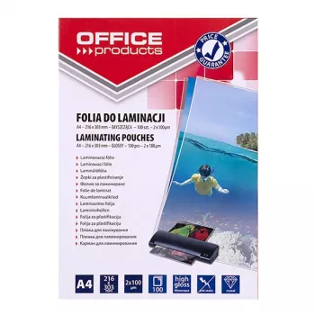 PBS CONNECT OFFICE PRODUCTS Película de plastificação A4 2x100 micrómetros brilhante 100 folhas transparente