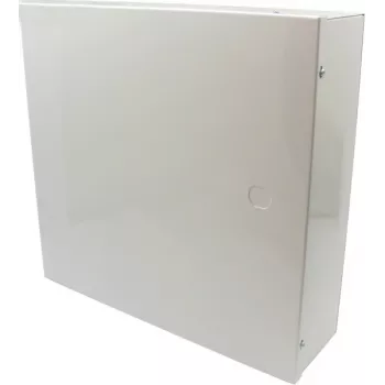Pulsar AWO000PU Caixa metálica universal, branco (RAL 9003), montagem na parede, suporte para bateria 17Ah