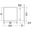 Pulsar AWO000PU Caixa metálica universal, branco (RAL 9003), montagem na parede, suporte para bateria 17Ah