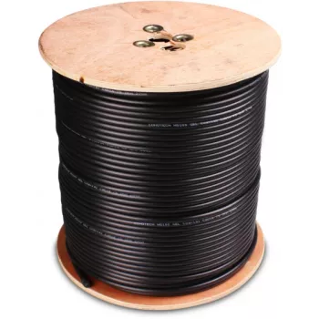 Cabo coaxial CONOTECH NS-752 NS100 TRI com gel preto - rolo 300m