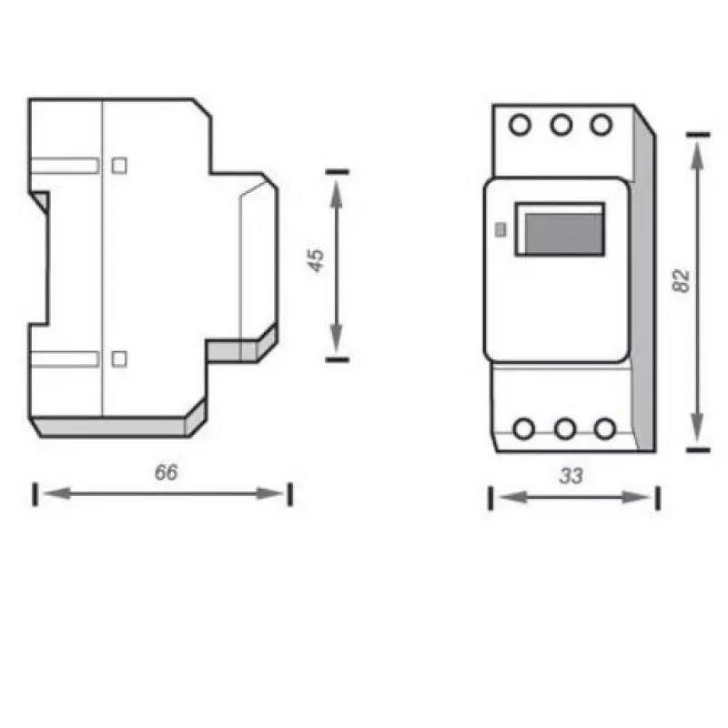 Temporizador digital ORNO OR-PRE-414, calha DIN, 230V AC, 16A, 1 canal