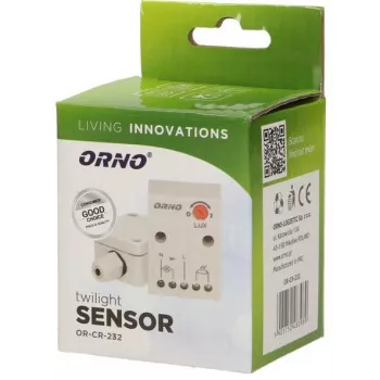 Sensor crepuscular ORNO OR-CR-232 com sonda externa hermética em caixa de derivação