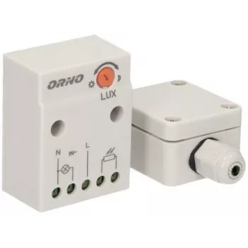 Sensor crepuscular ORNO OR-CR-232 com sonda externa hermética em caixa de derivação