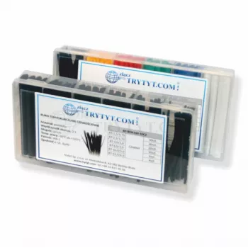 TRYTYT Conjunto de tubo termorretrátil Preto RT-BOX100-10CZ