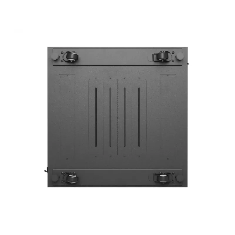 Lanberg Armário rack de chão 19 polegadas 18U 600x600 Preto com porta perfurada (Flat Pack)