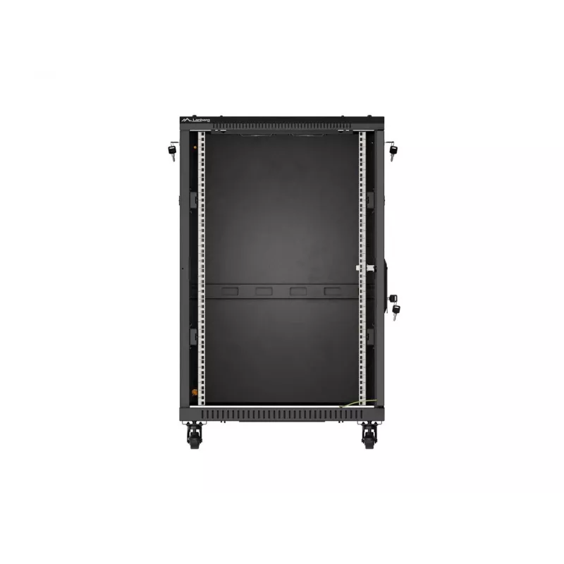 LANBERG Armário rack de servidor de chão 18U 19 polegadas 600x800mm Preto com porta de vidro temperado (Flat Pack)
