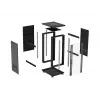 LANBERG Armário rack de servidor de chão 18U 19 polegadas 600x800mm Preto com porta de vidro temperado (Flat Pack)