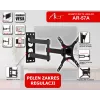 ART AR-57A Suporte de TV de parede fixo para LED/LCD 17-42 polegadas Preto