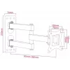 ART AR-57A Suporte de TV de parede fixo para LED/LCD 17-42 polegadas Preto