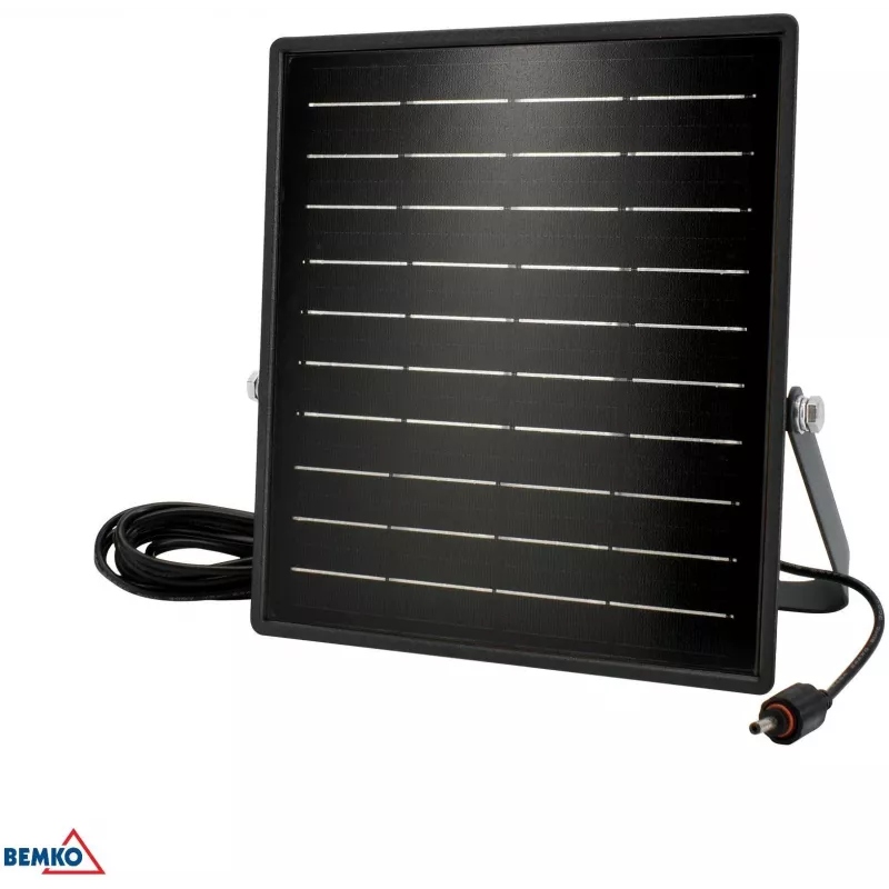 BEMKO SOLPAR Holofote LED solar 10W 1500lm 3000/4000K IP65 Preto com sensor PIR