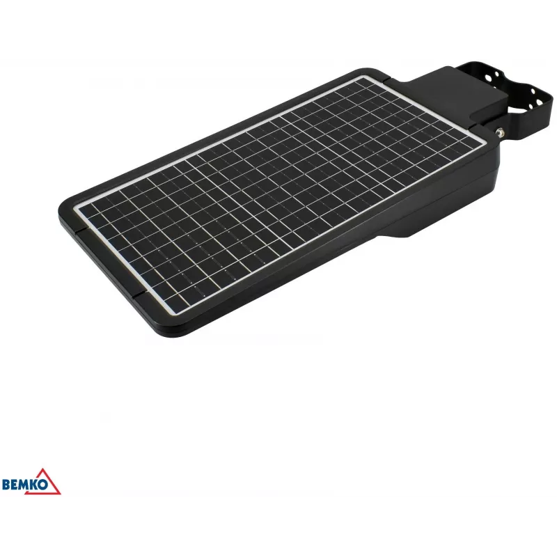BEMKO SOLGER Candeeiro de rua LED solar 40W 6000LM 3000/4000/6000K IP65 Preto com sensor PIR