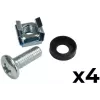 ATTE ADD-RACK2U2 Adaptador de montagem embutida 2U rack 19 polegadas preto