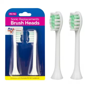 Conjunto de escovas de substituição Promedix PR-745 W branco (pack de 4)