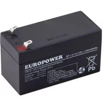 EUROPOWER EP 1.2-12 bateria AGM 12V 1,2Ah (6-9 anos de vida útil)