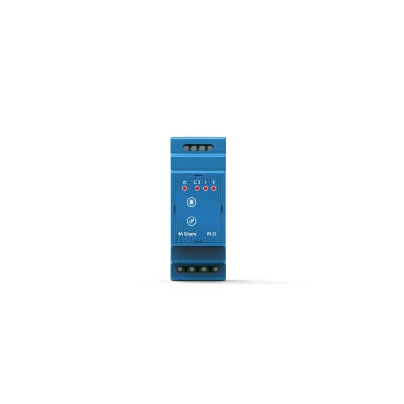 Relé sem fios para calha DIN azul PS-02 Tech Sterowniki