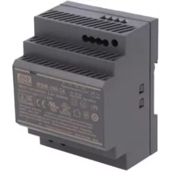 TECH STEROWNIKI fonte de alimentação com fios 24V DC 100W para calha DIN