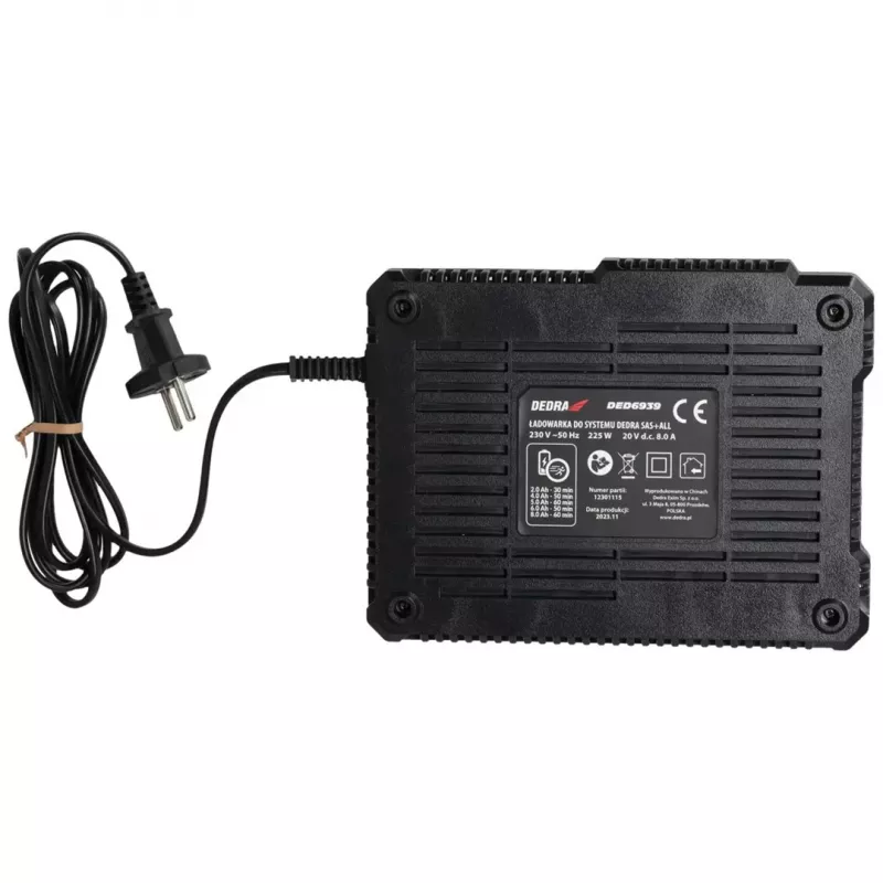 DEDRA carregador rápido 18V 8A SAS+ALL