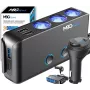 MBG Line HC67C adaptador duplo para tomada de isqueiro com 3 portas USB-A, 120 W, preto