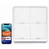 LUXURY-GOODS SC04 Interruptor de cena inteligente ZigBee TUYA – 4 botões, 12 cenas, branco