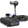 MBG Line HS75AD Splitter de isqueiro com 2 tomadas e 3 portas USB, cabo de 75 cm, preto