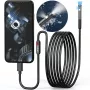 MBG Câmara de inspeção endoscópica de lente dupla cabo de 2m 7 LEDs 2x Full HD Wi-Fi para iPhone Android