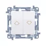 KONTAKT SIMON 10 Módulo botão de controlo de estores branco seta terminais de parafuso 10A 250V