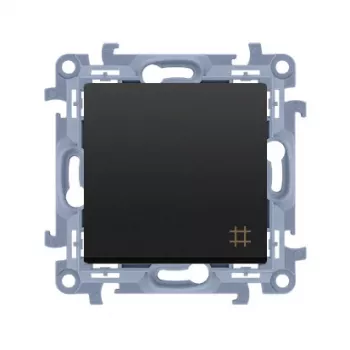KONTAKT SIMON 10 Módulo comutador de cruzamento preto mate terminais de parafuso 10AX 250V