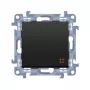 KONTAKT SIMON 10 Módulo comutador de cruzamento preto mate terminais de parafuso 10AX 250V