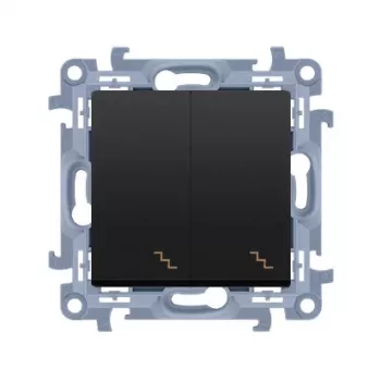 KONTAKT SIMON 10 Módulo interruptor universal 10AX 250V preto mate 2x terminais de parafuso