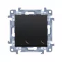 KONTAKT SIMON 10 Módulo interruptor universal 10AX 250V preto mate 2x terminais de parafuso