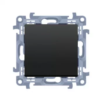 KONTAK-SIMON Kontakt Simon 10 Módulo Interruptor unipolar, preto mate, terminais de encaixe, 10AX 250V