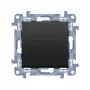 KONTAK-SIMON Kontakt Simon 10 Módulo Interruptor unipolar, preto mate, terminais de encaixe, 10AX 250V